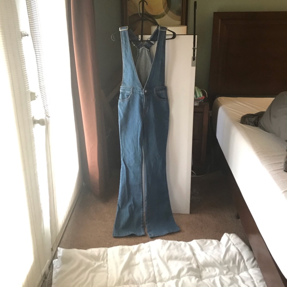 Vintage Flare Denim Overalls